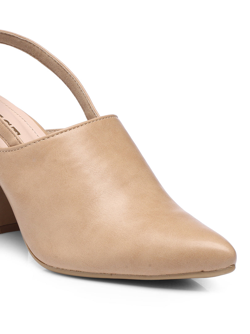 GNIST Regular  Nude Block Heel Boots