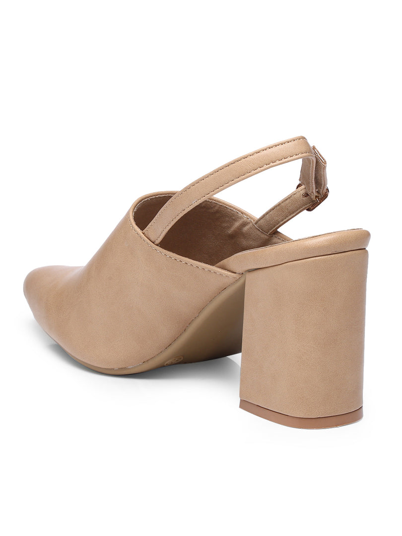 GNIST Regular  Nude Block Heel Boots