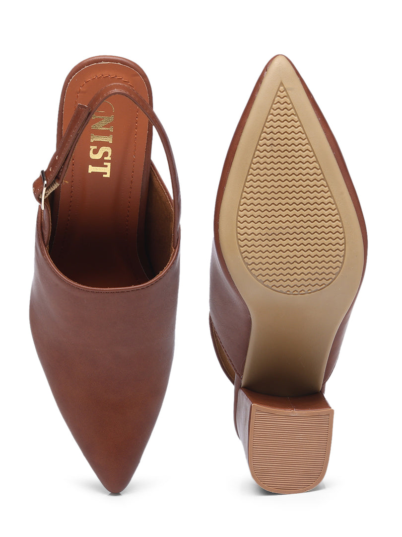 GNIST Regular  Tan Block Heel Boots