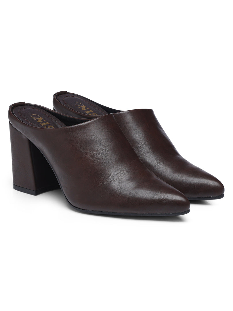 GNIST Regular  Brown Block Heel Boots