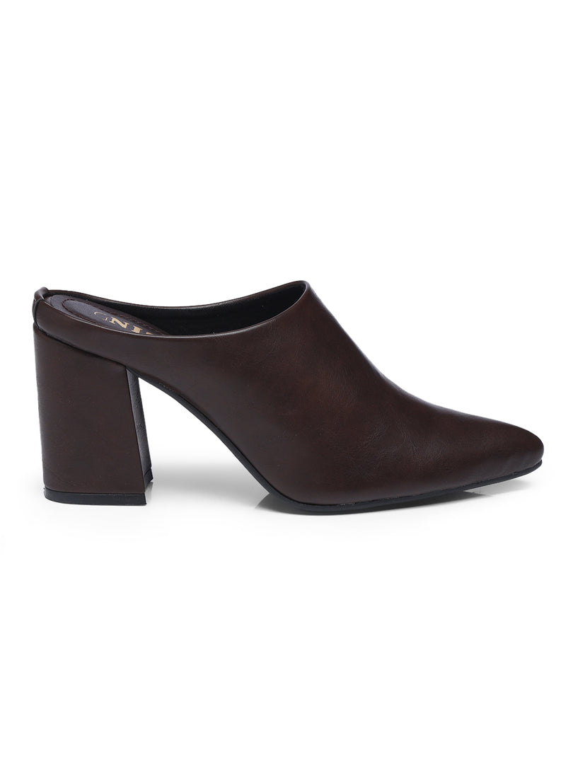 GNIST Regular  Brown Block Heel Boots