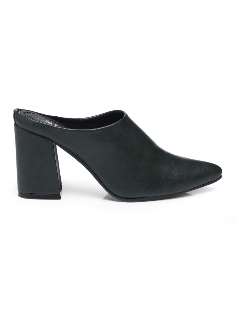 GNIST Regular Green Block Heel Boots