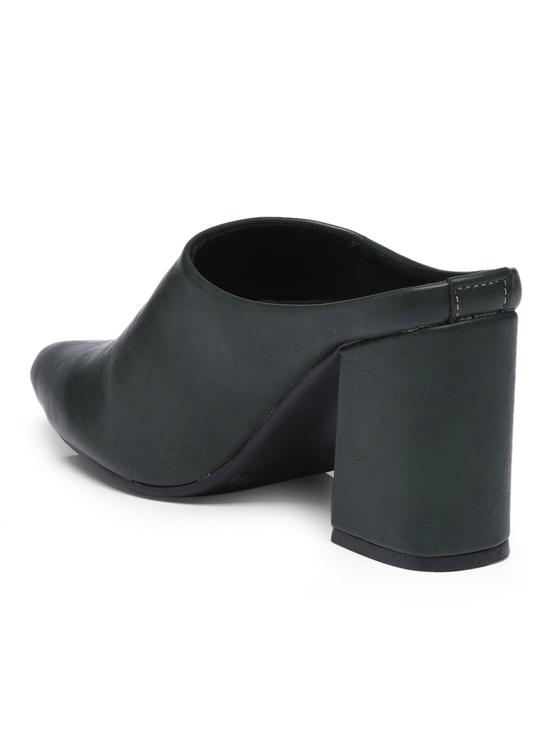 GNIST Regular Green Block Heel Boots