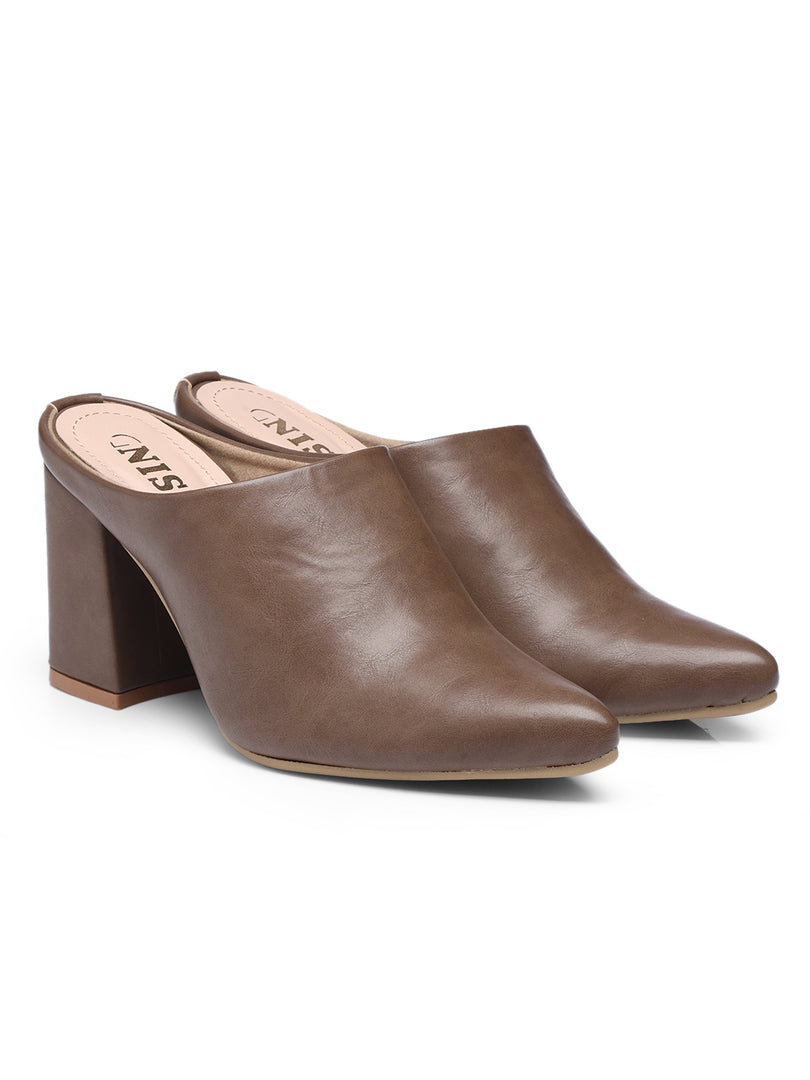 GNIST Regular Khaki Block Heel Boots