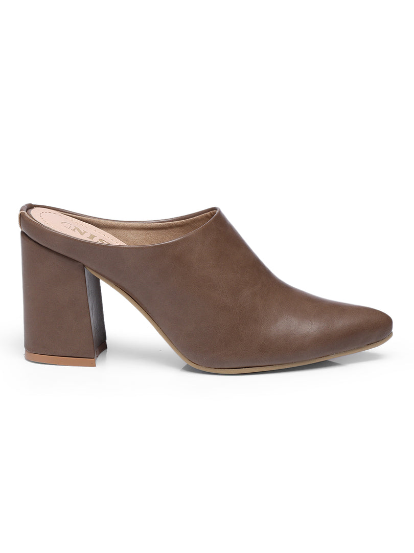 GNIST Regular Khaki Block Heel Boots