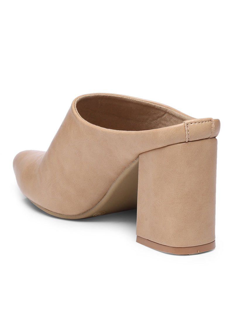 GNIST Regular  Nude Block Heel Boots