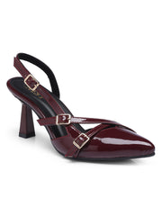 GNIST Structured  pointed Cherry Heel