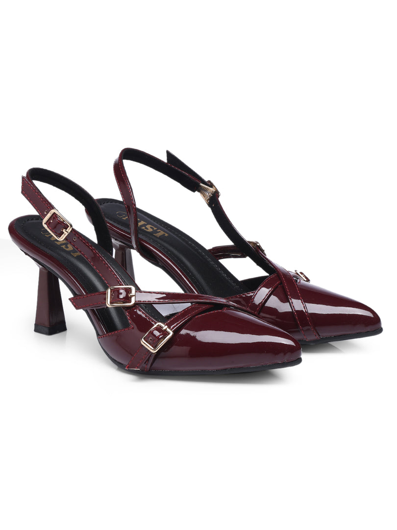 GNIST Structured  pointed Cherry Heel