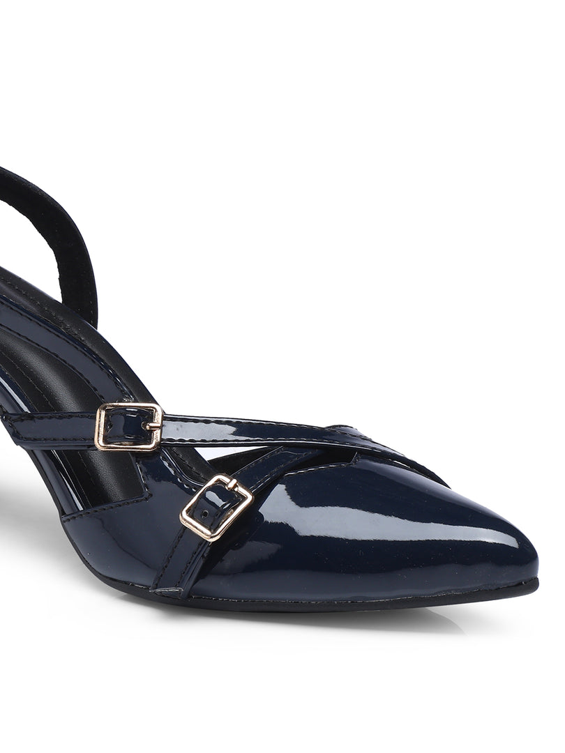 GNIST Structured  pointed Navy Heel