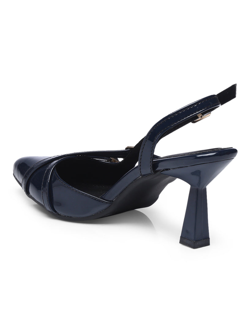 GNIST Structured  pointed Navy Heel