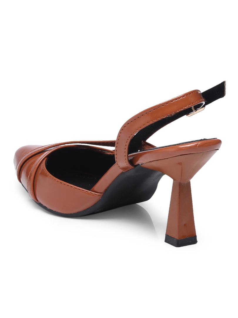 GNIST Structured  pointed Tan Heel