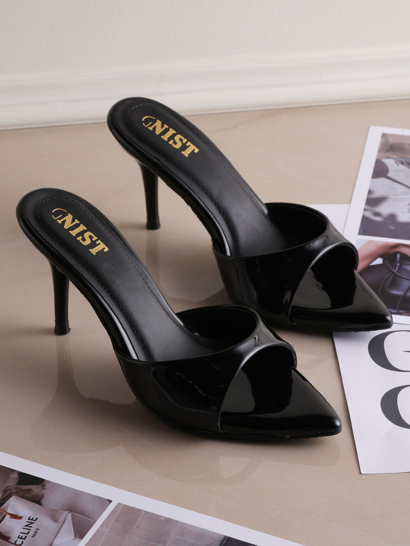 GNIST Classic Open toe Black Stilettos Heel