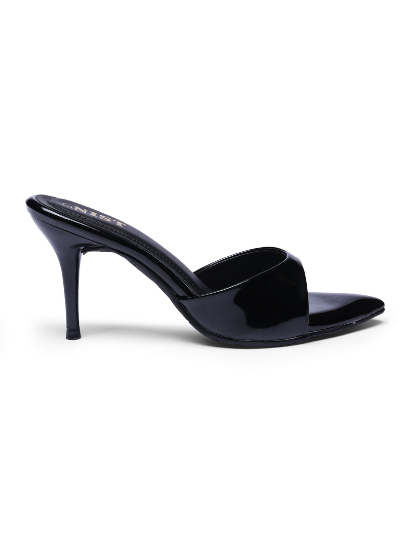 GNIST Classic Open toe Black Stilettos Heel