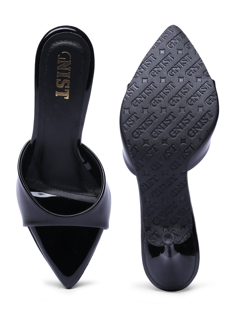 GNIST Classic Open toe Black Stilettos Heel