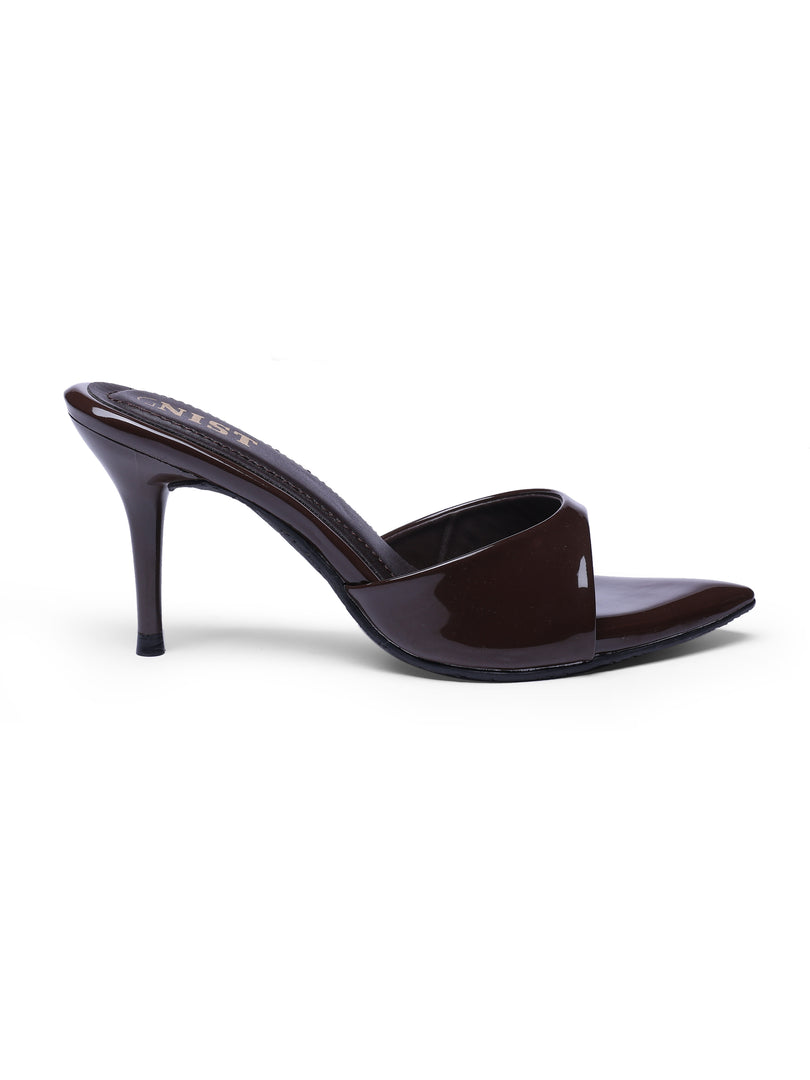 GNIST Classic Open toe Brown Stilettos Heel