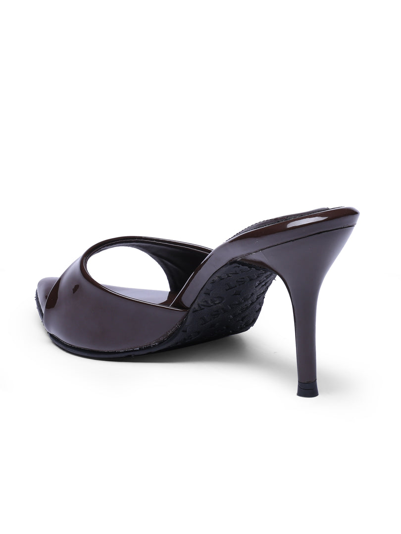GNIST Classic Open toe Brown Stilettos Heel