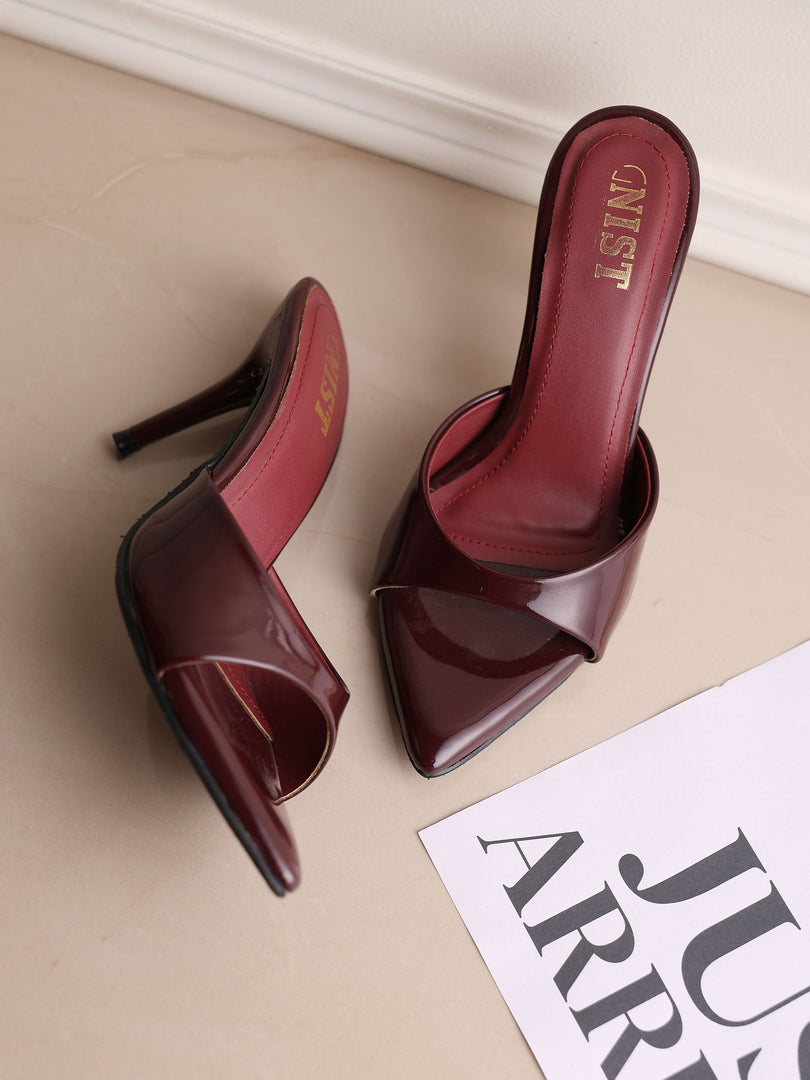 GNIST Classic Open toe Cherry Stilettos Heel