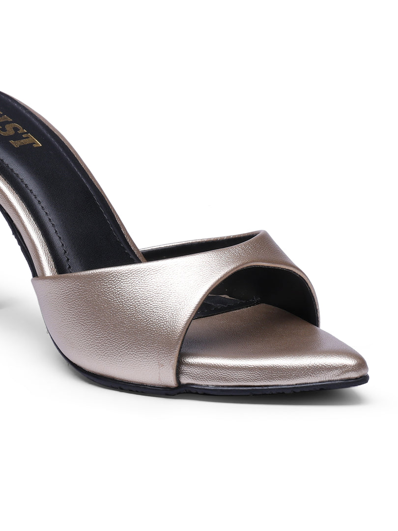 GNIST Classic Open toe Gold Stilettos Heel