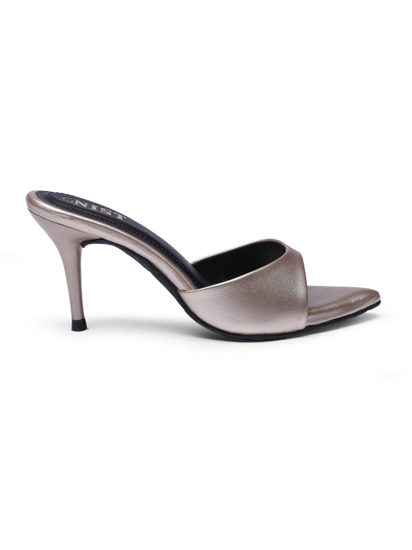 GNIST Classic Open toe Gold Stilettos Heel
