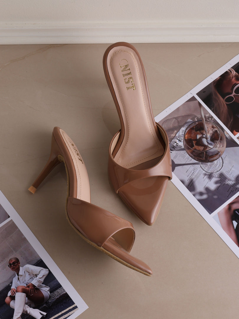 GNIST Classic Open toe Tan Stilettos Heel