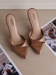 GNIST Classic Open toe Tan Stilettos Heel