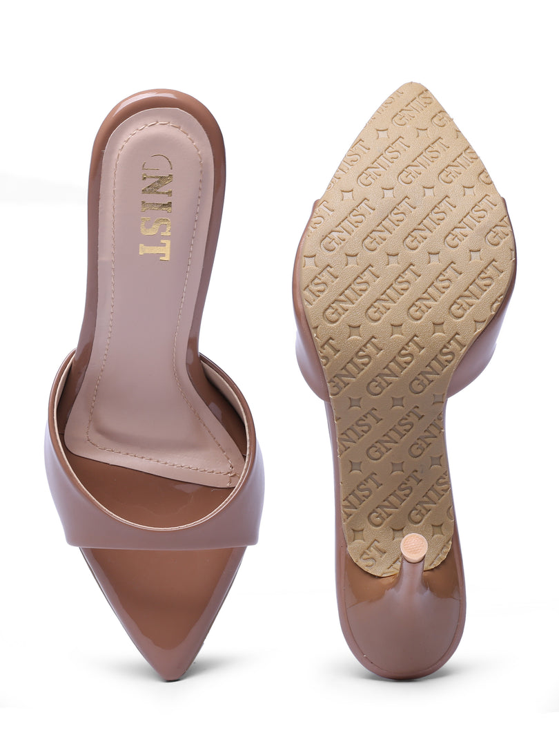 GNIST Classic Open toe Tan Stilettos Heel