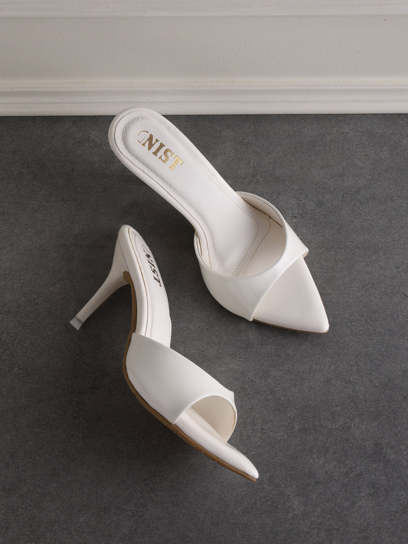GNIST Classic Open toe White Stilettos Heel