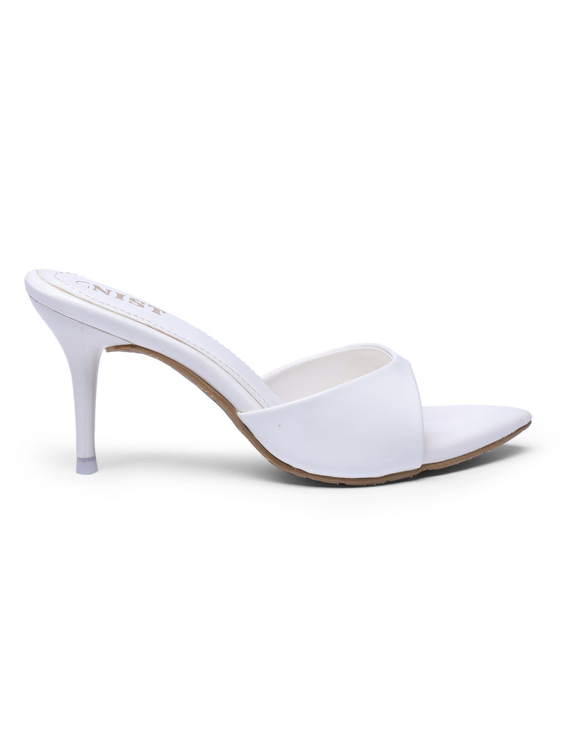 GNIST Classic Open toe White Stilettos Heel