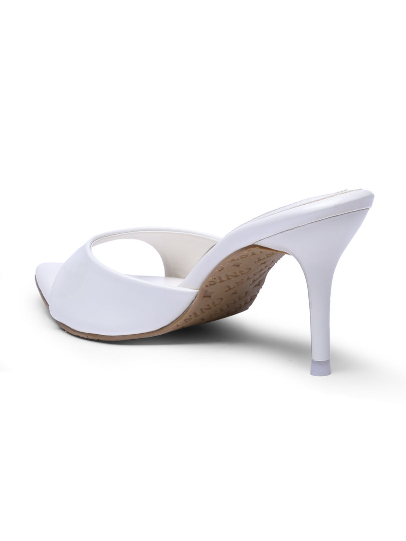 GNIST Classic Open toe White Stilettos Heel
