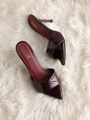 GNIST Open Toe Twisted Strap Cherry Stilettos Heel