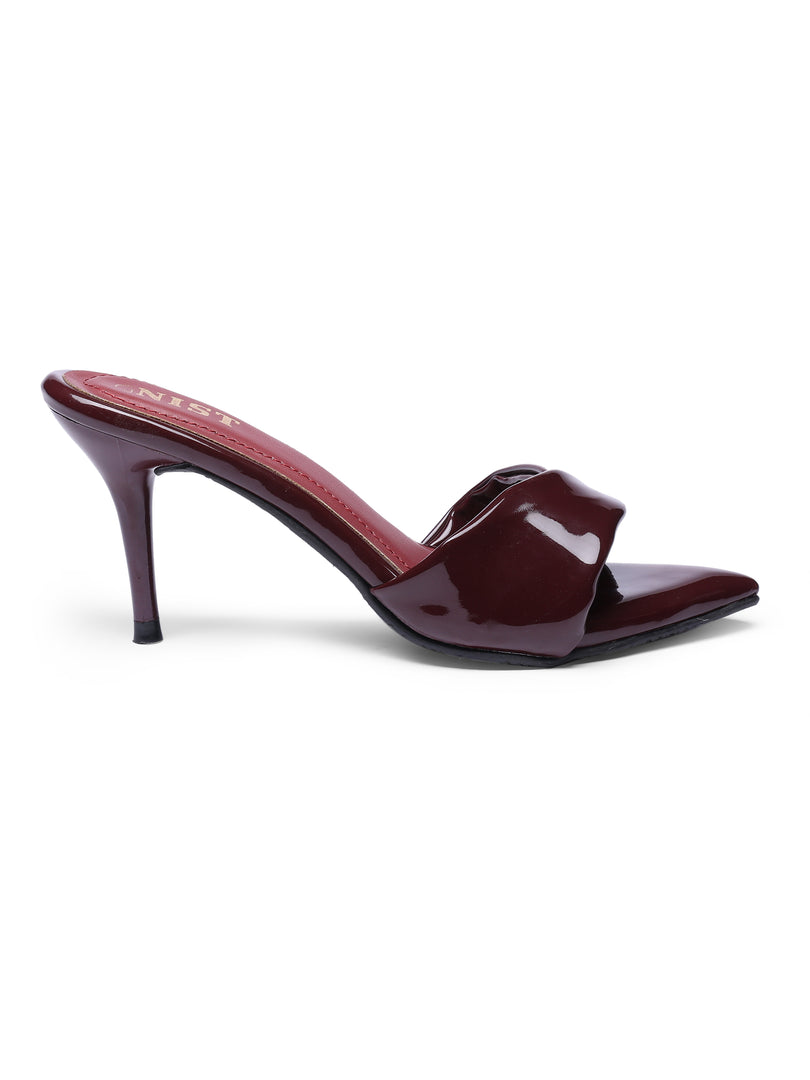 GNIST Open Toe Twisted Strap Cherry Stilettos Heel