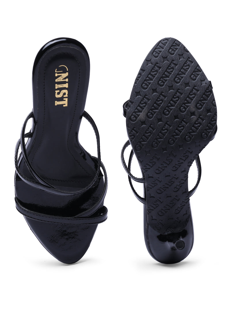 GNIST Classic Open toe Black Stilettos Heel