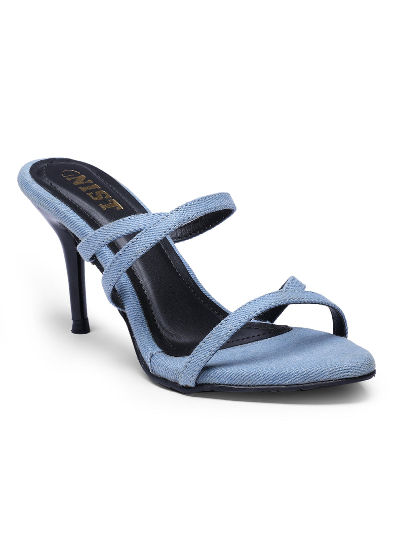 GNIST Classic Open toe BlueBlack Stilettos Heel