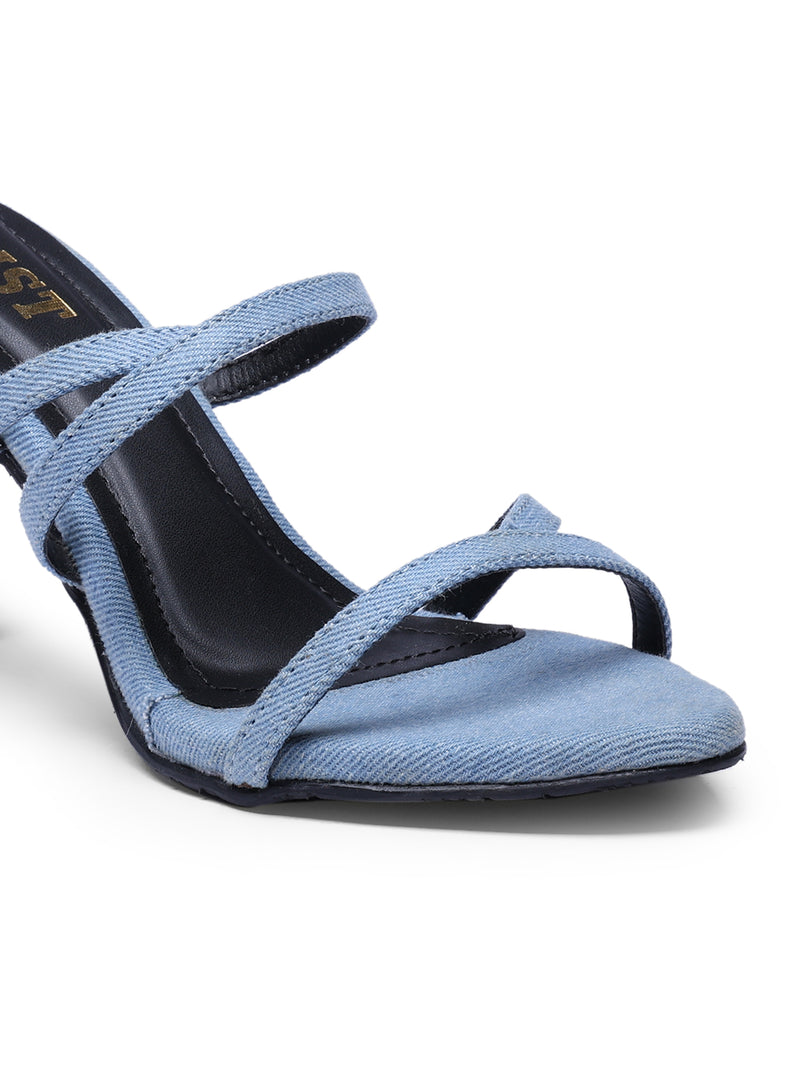 GNIST Classic Open toe BlueBlack Stilettos Heel