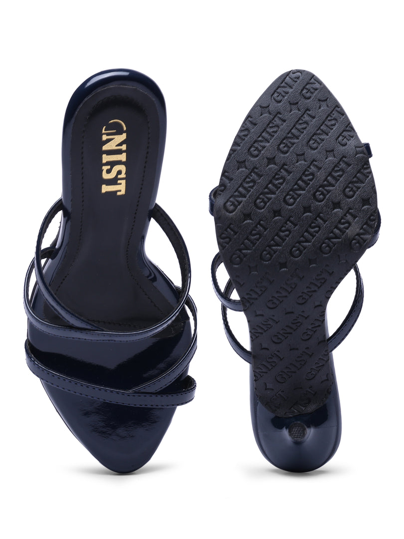 GNIST Classic Open toe Navy Stilettos Heel