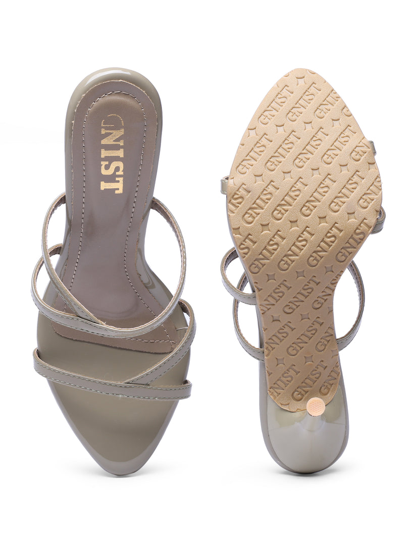 GNIST Classic Open toe  Olive Stilettos Heel