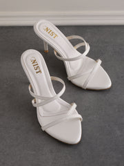GNIST Classic Open toe  White Stilettos Heel