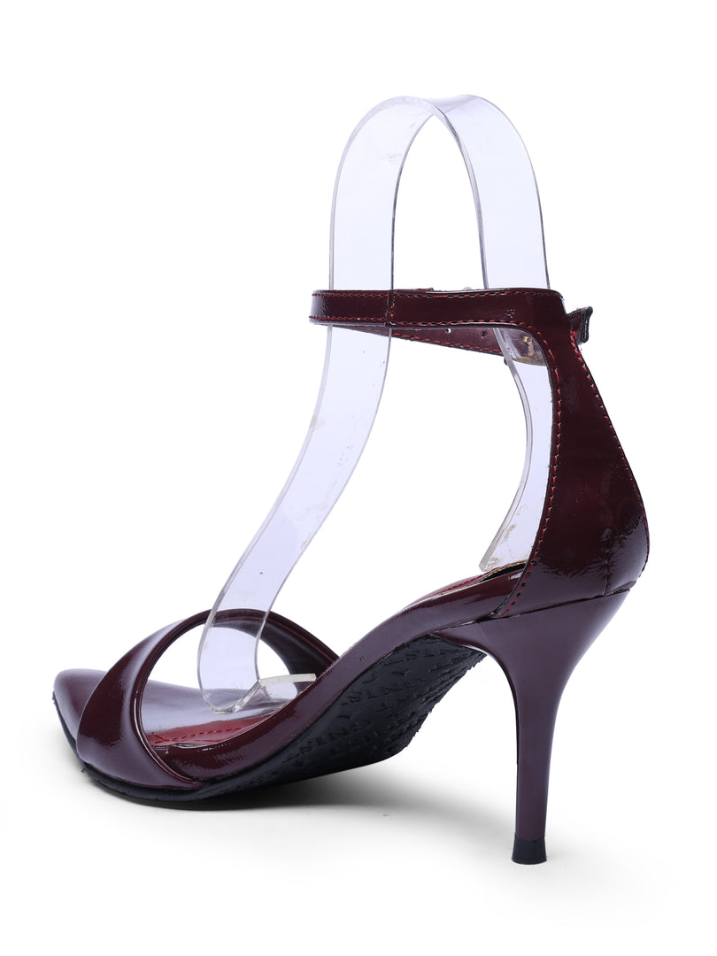 GNIST Pointed Ankle Strap Cherry Stilettos Heel