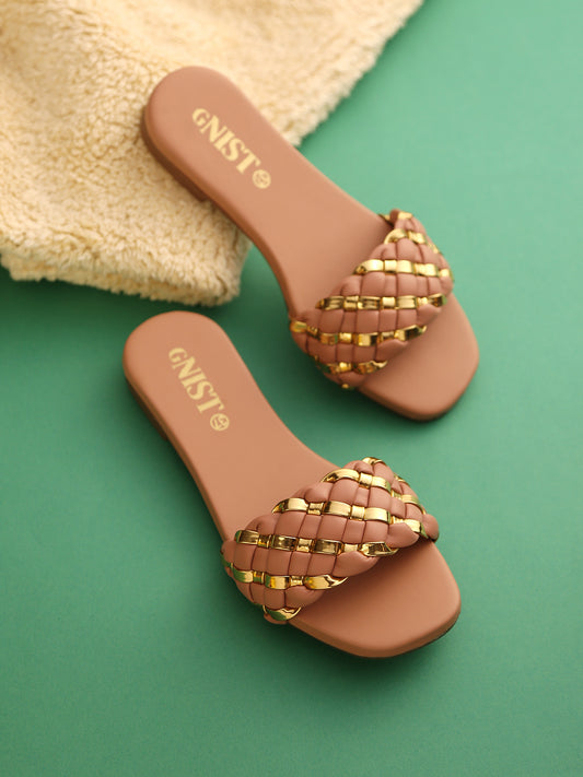 GNIST Rose Gold Braided Flat