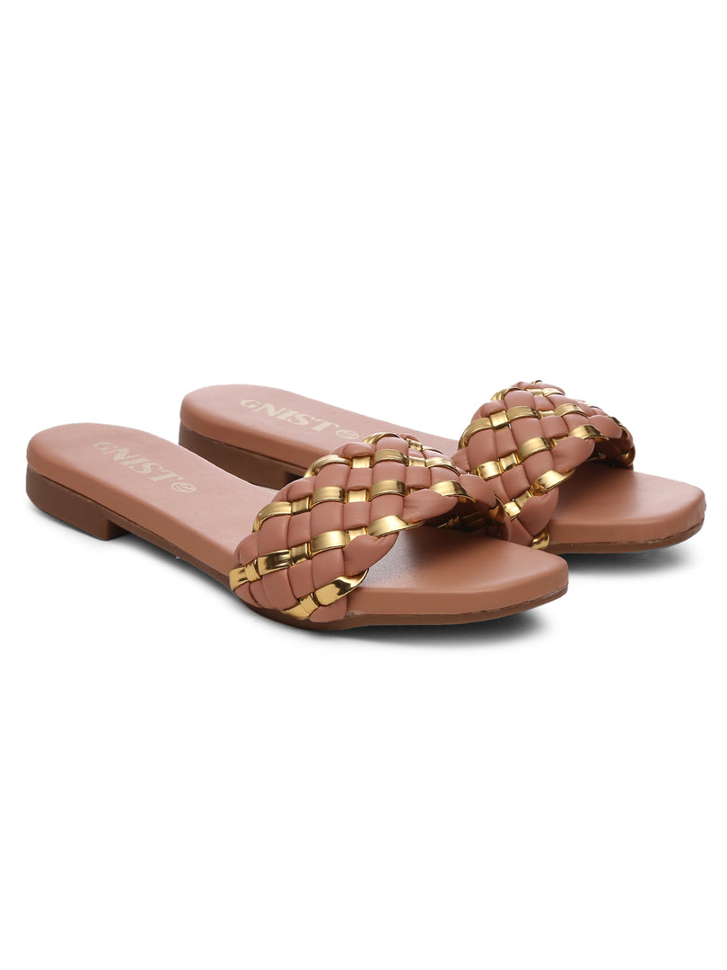 GNIST Rose Gold Braided Flat