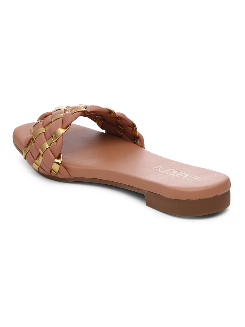 GNIST Rose Gold Braided Flat