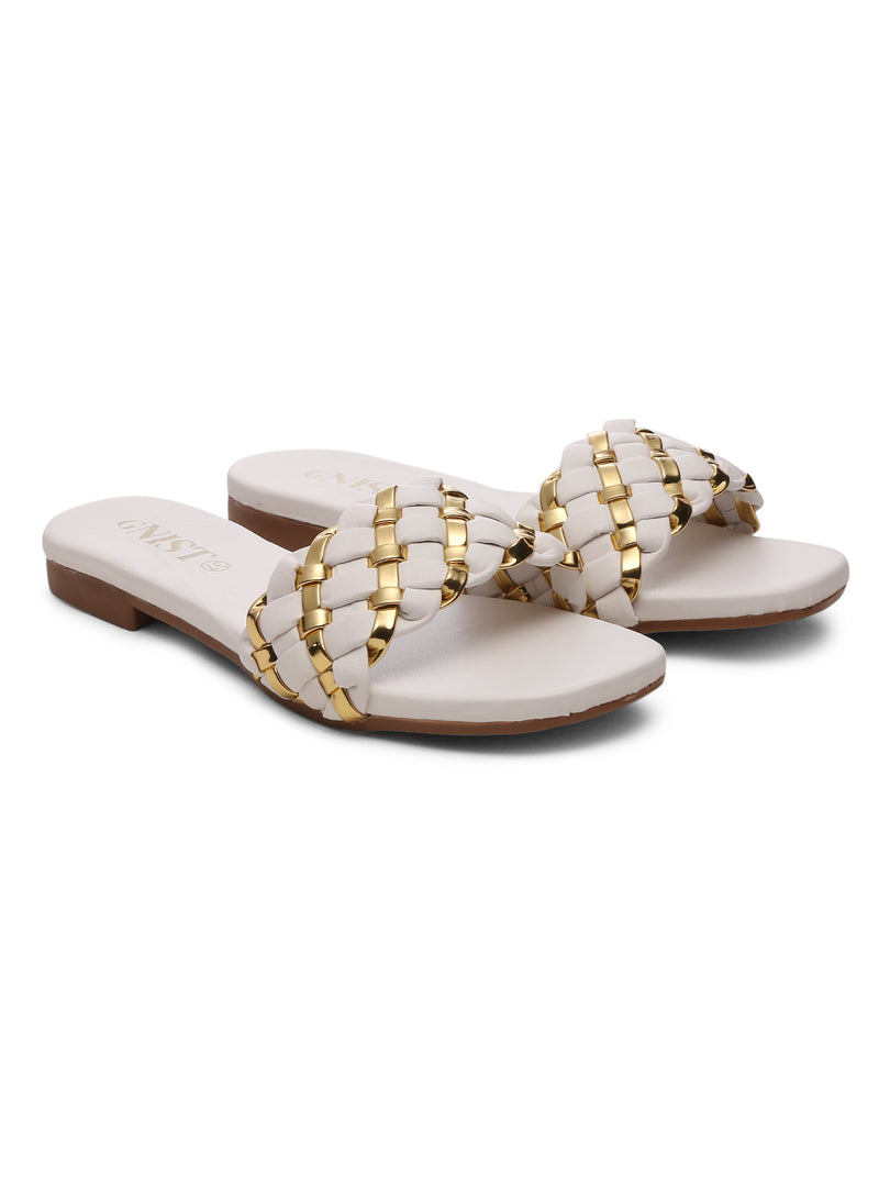 GNIST White Gold Braided Flat