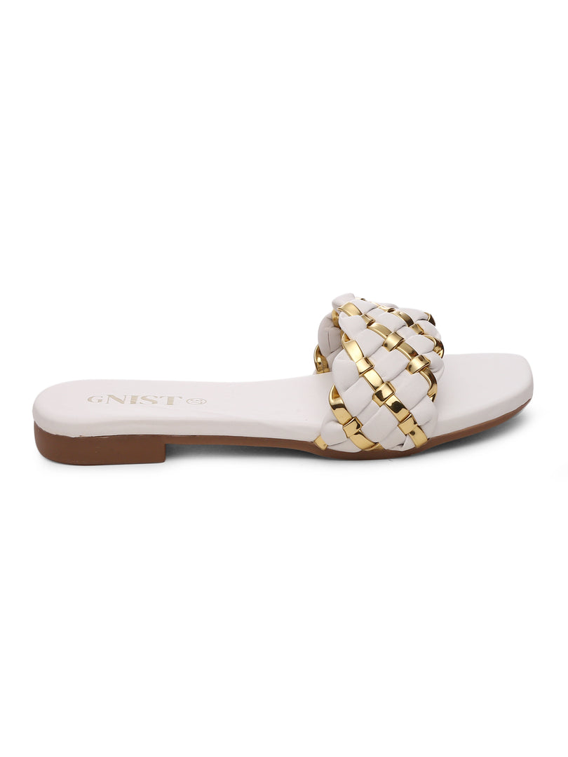 GNIST White Gold Braided Flat