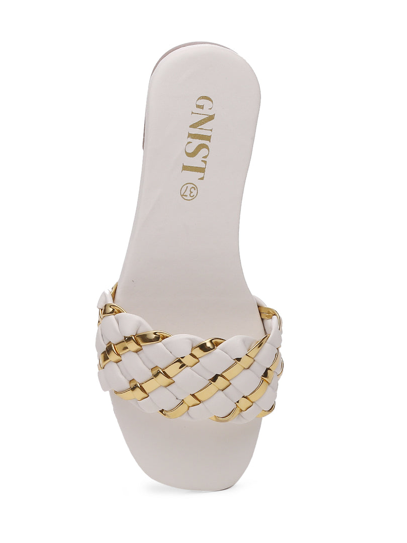 GNIST White Gold Braided Flat