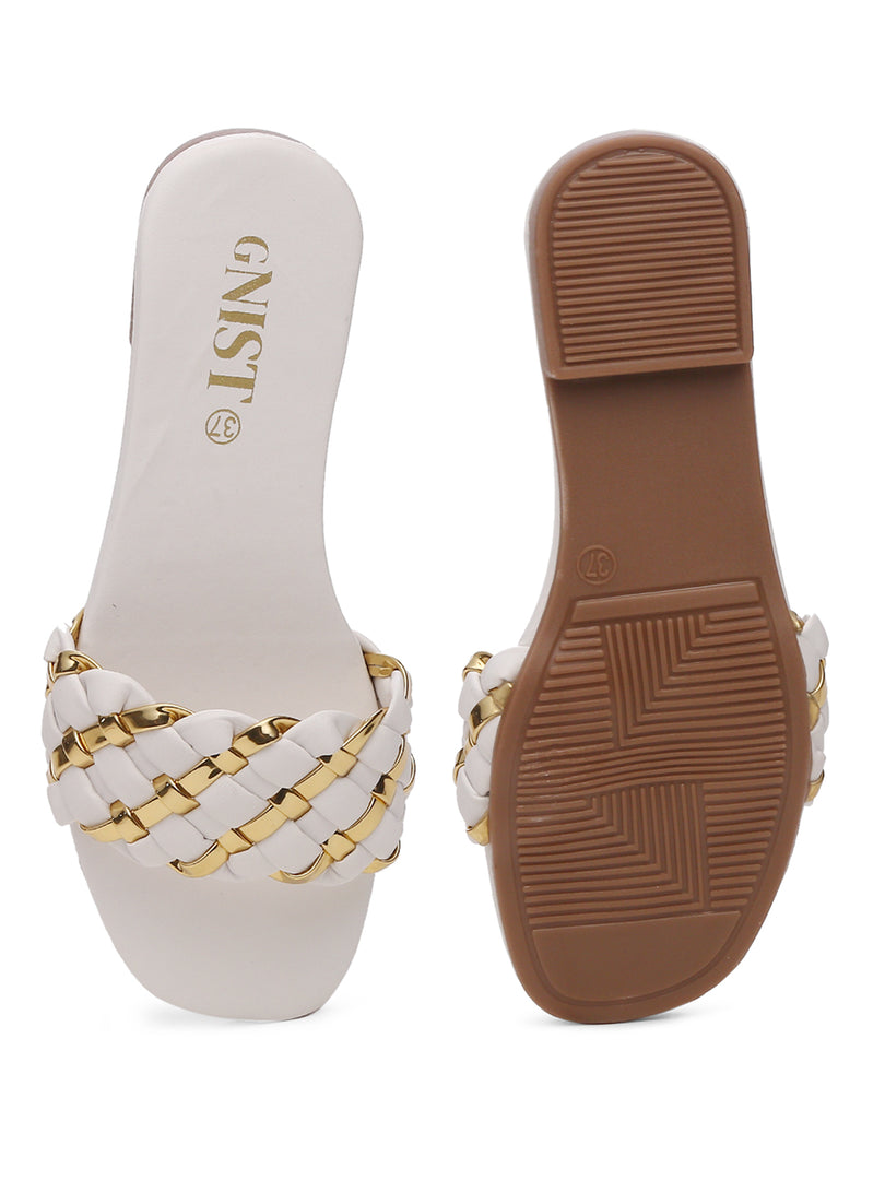 GNIST White Gold Braided Flat