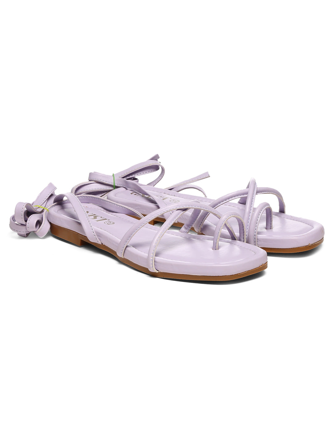 GNIST Lavender Tie up Flat Sandal