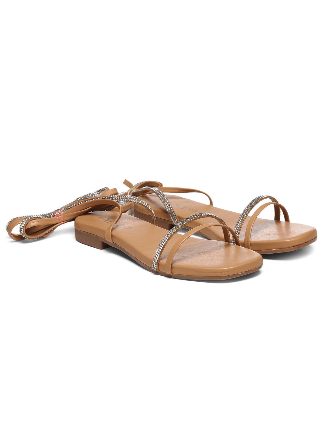 Smart Tan Flat Sandals with Shells (EURO 37) – www.pipabella.com