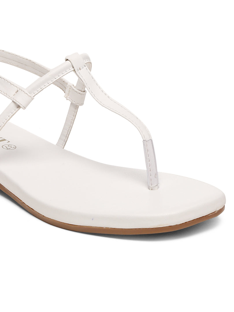 GNIST White Office Flat Sandal