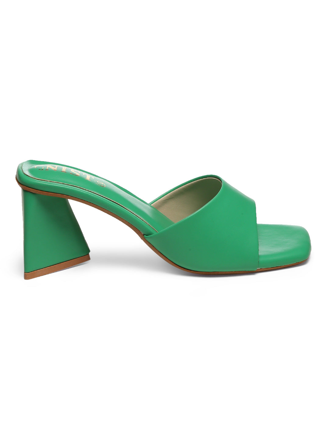 GNIST Green Chuncky Block Heel