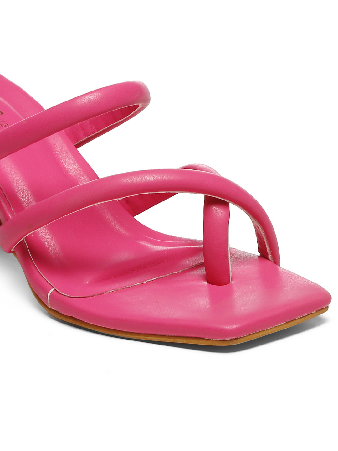 GNIST Hot Pink Strap Office Block Heel